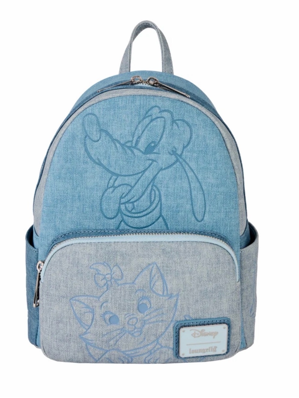 Hard Tag Loungefly - Disney Dogs & Cats Faux Denim Mini Backpack